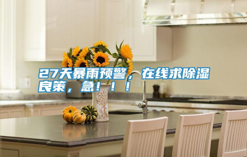 27天暴雨預警，在線求除濕良策，急?。?！