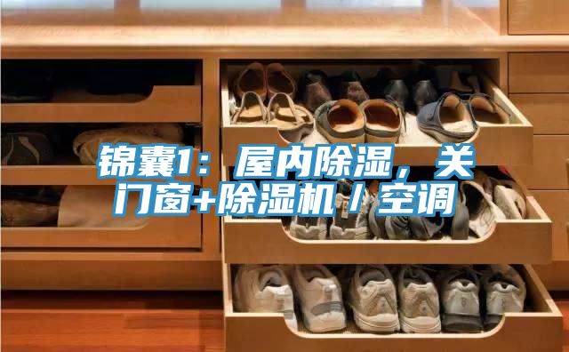 錦囊1：屋內(nèi)除濕，關(guān)門窗+除濕機／空調(diào)